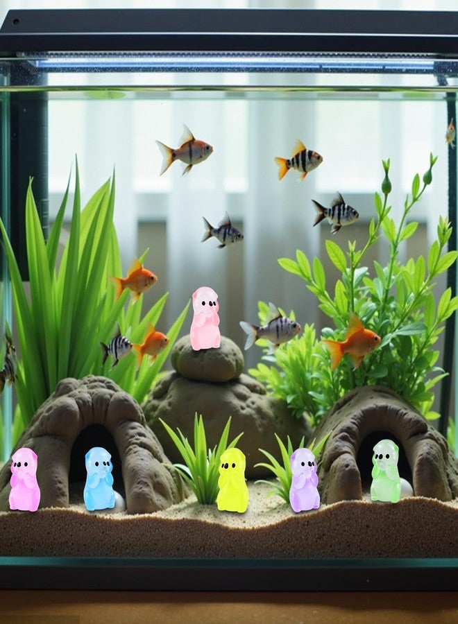 HOMICO 24 Pieces Luminous Mini Otter Resin Animals for Dollhouse Fairy Garden Birthday Decorations - Image 4